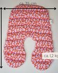 Nackenkissen mit Dinkelfüllung, orange-pink