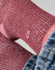 Damensocken glitzernd burgunderrot-rosa, One Size 36-40