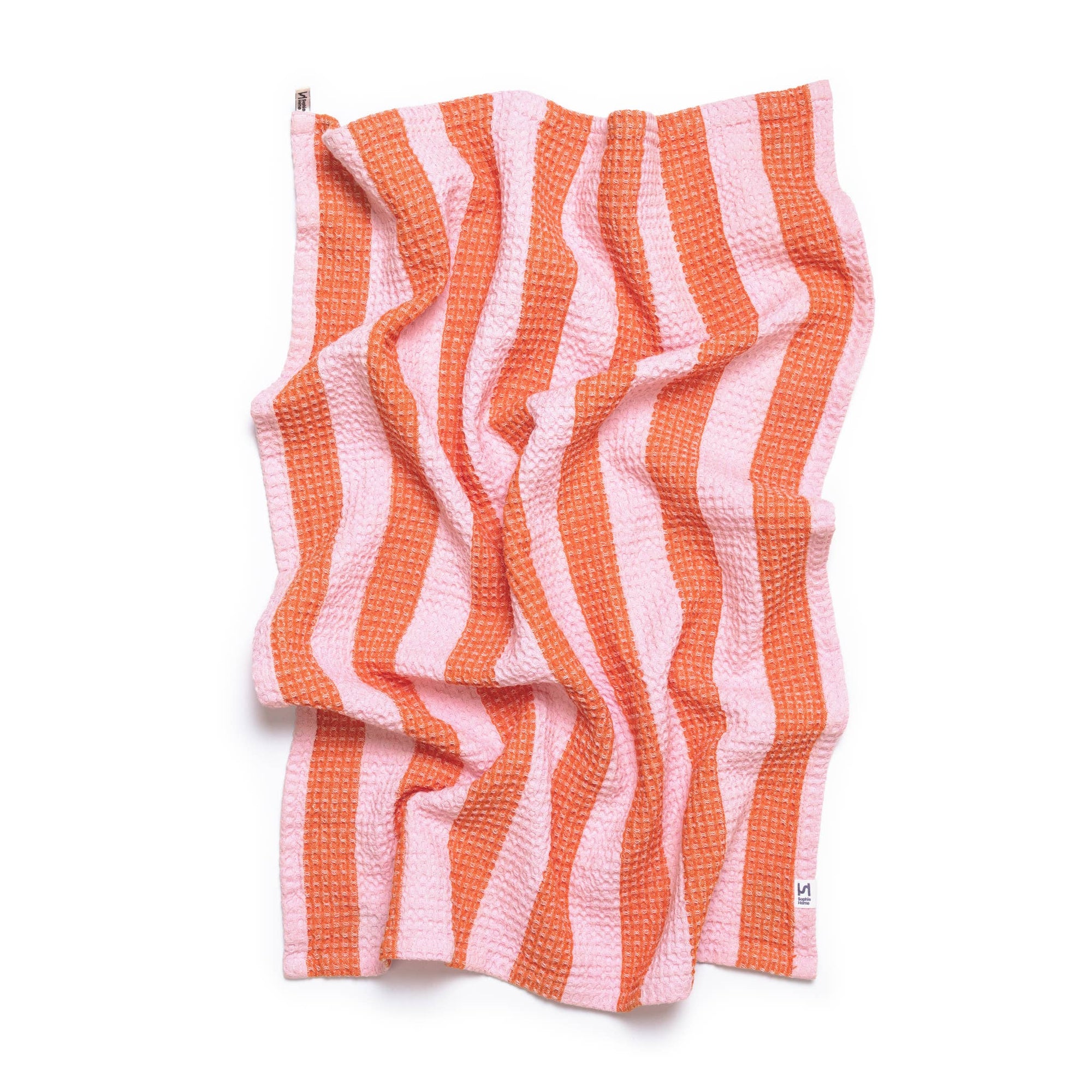 Geschirrtuch 2er- Set orange rosa, 50x70 cm