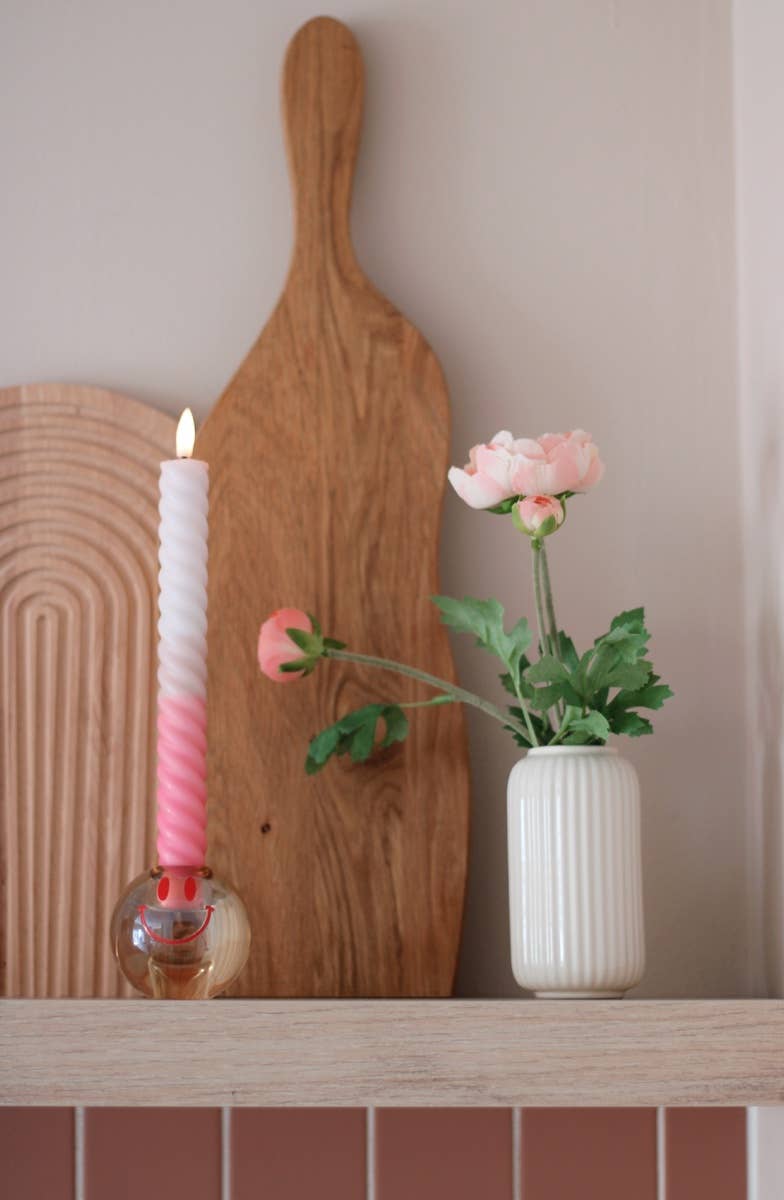 LED-Spiralkerze Amour Toujours - 2er-Set, 25cm hoch