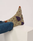 Socken IGEL braun/beige, One Size 41-46