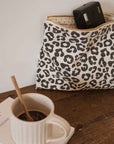 Alltround-Tasche Leopardenmuster schwarz-natur, 30x21 cm