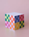 Haftnotizwürfel Regenbogen-Karo