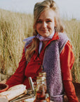 Wollweste lila