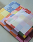 Haftnotizblock Regenbogen-Karos