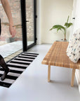 Bodenmatte Streifen creme-schwarz, 50x150 cm