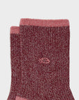 Damensocken glitzernd burgunderrot-rosa, One Size 36-40