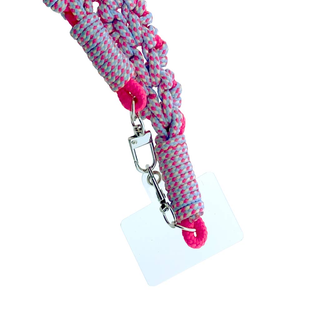 lange Handykette lila-pink