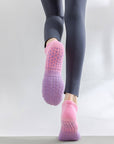 rutschfeste Yoga & Pilates Socken Tie-Dye rosa, One Size 36-39