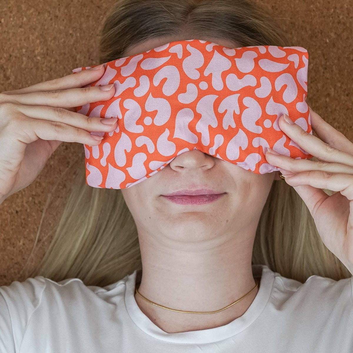 Augenkissen orange-pink