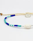 Perlenarmband Mauna Loa. blau