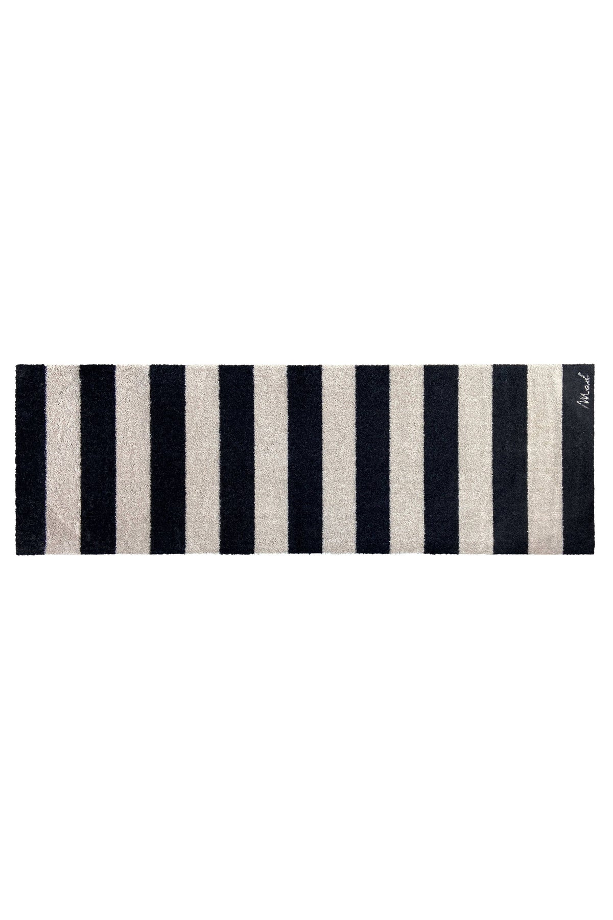 Bodenmatte Streifen creme-schwarz, 50x150 cm
