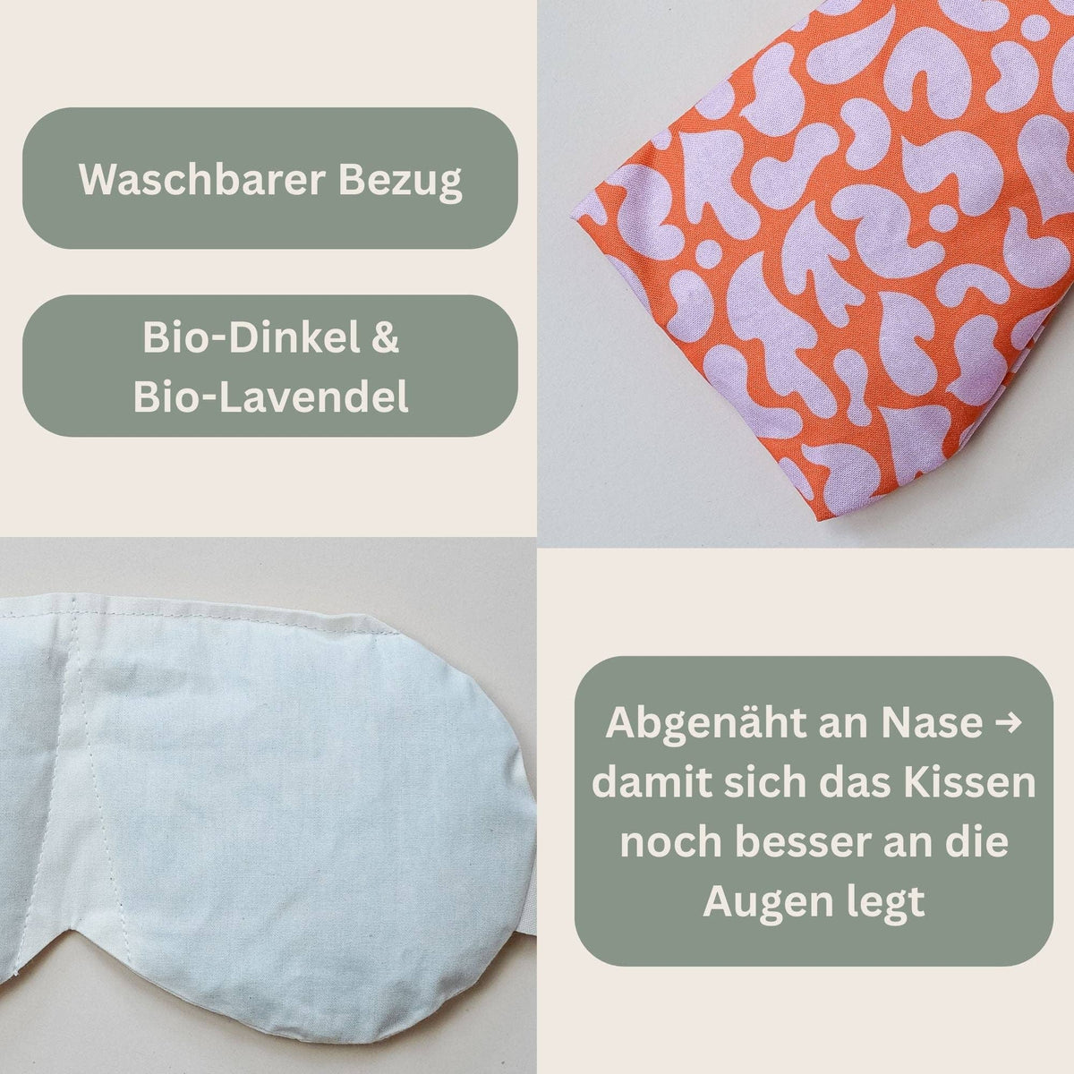 Augenkissen orange-pink
