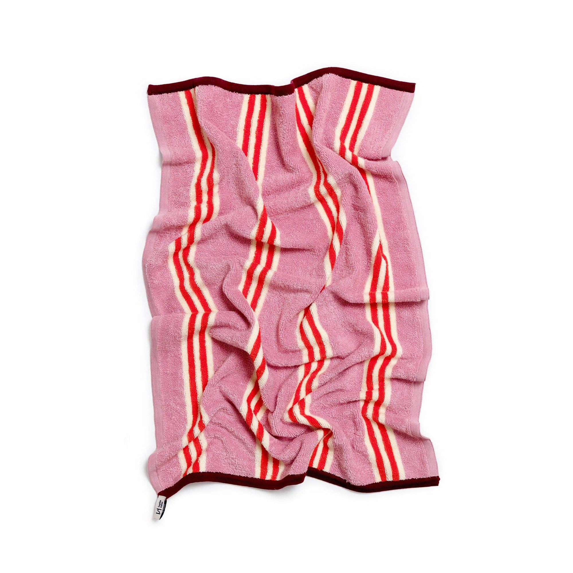 Frottier-Handtuch rosa Streifen, 50x70 cm