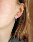 Ohrringe Big Dotty, hellrosa-tiefblau