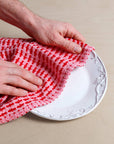 Geschirrtuch 2er-Set rot rosa, 50x70cm