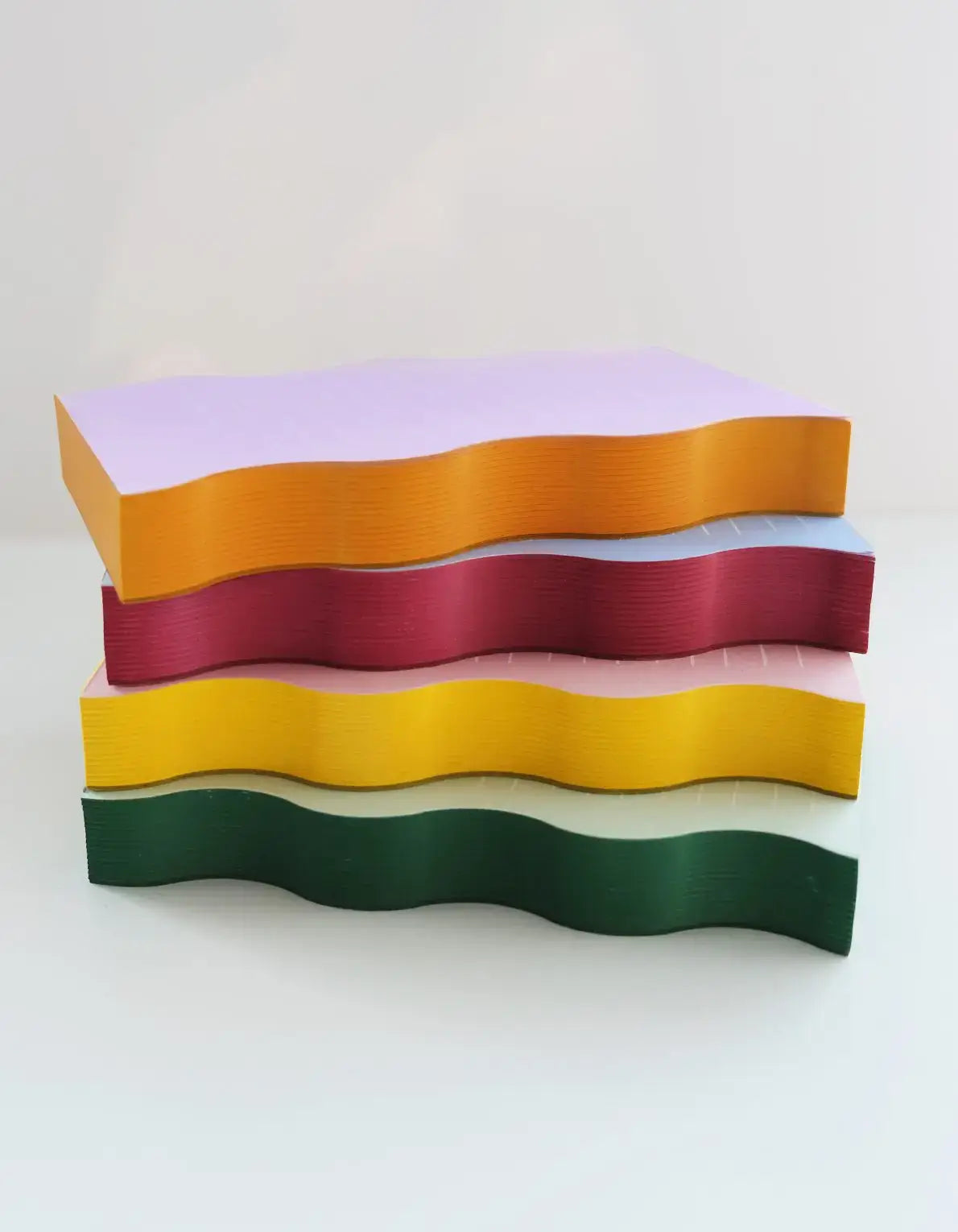 Notizblock in Wellenform minze &amp; immergrün