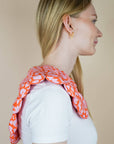 Nackenkissen mit Dinkelfüllung, orange-pink