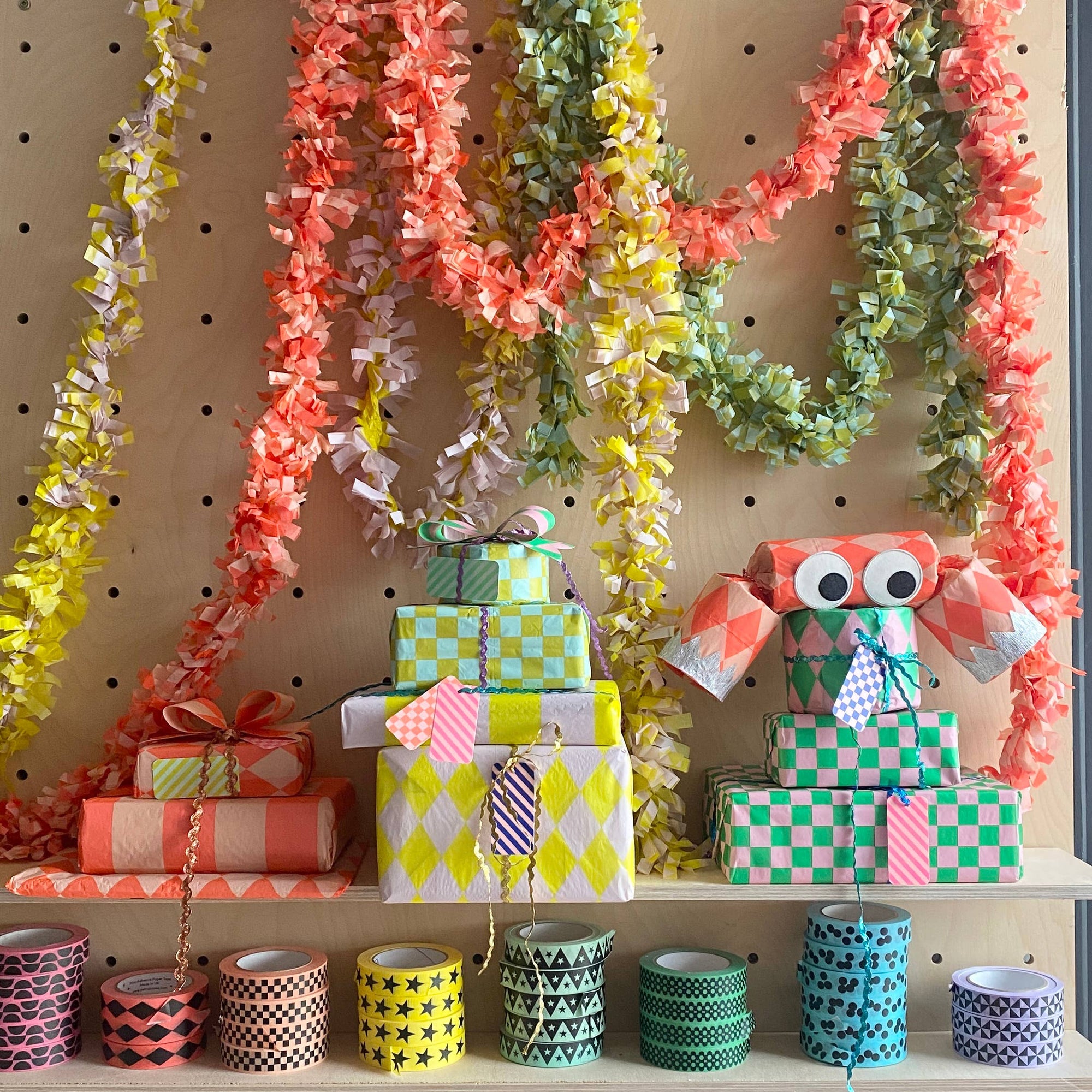 Seidenpapier gemustert orange-pfirsich