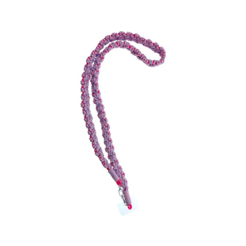 lange Handykette lila-pink