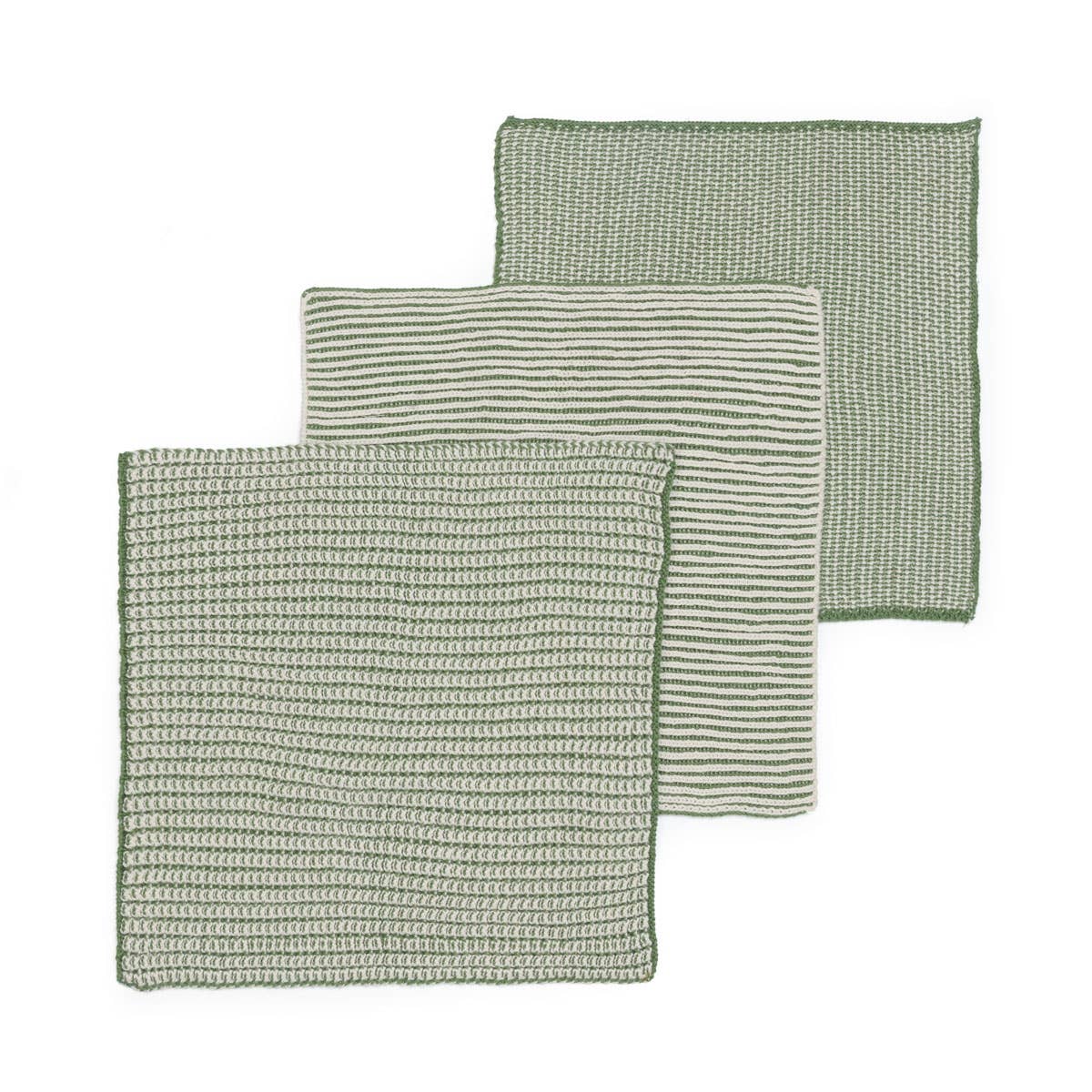 Geschirrtücher 3er Set grün, 28x28 cm