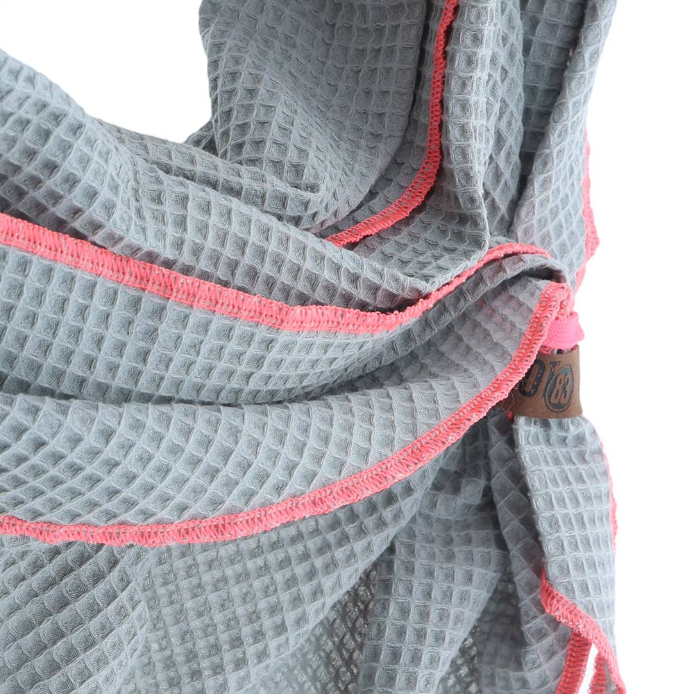 Musselinschal grau-pink