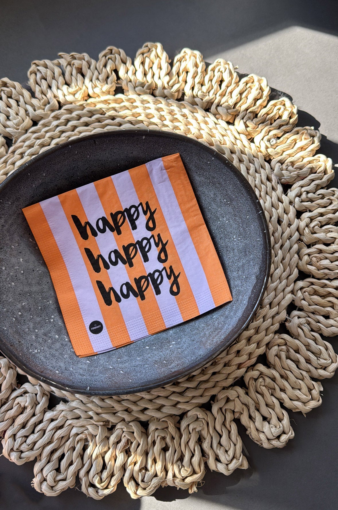 Papierservietten Happy, 25 x 25 cm