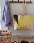 Tasche HAPPY natur-gelb, 48x14x42 cm