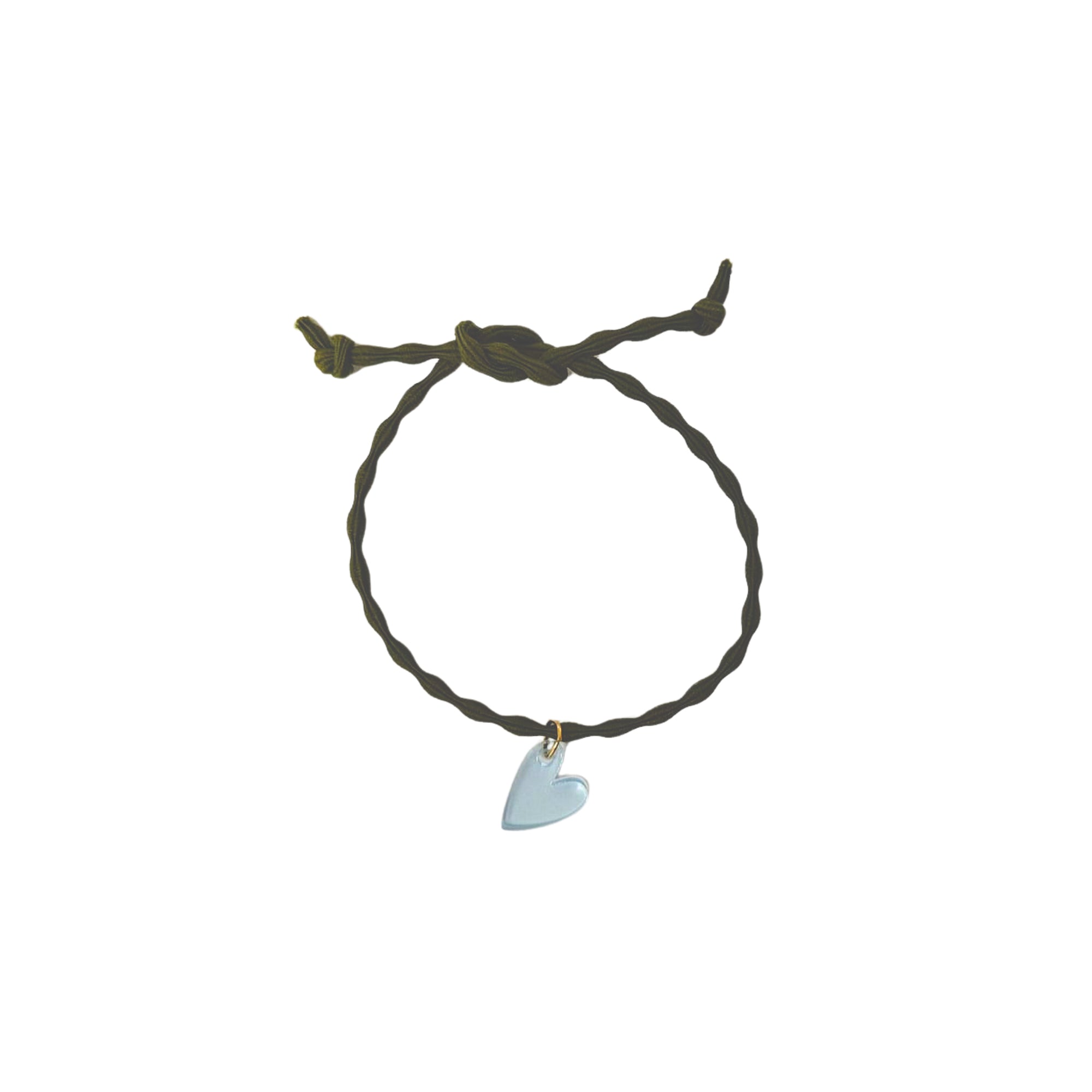 Armband Lume Charms - Herz olive-neonblau