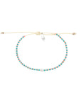 Perlenarmband Mutiara türkis-orange