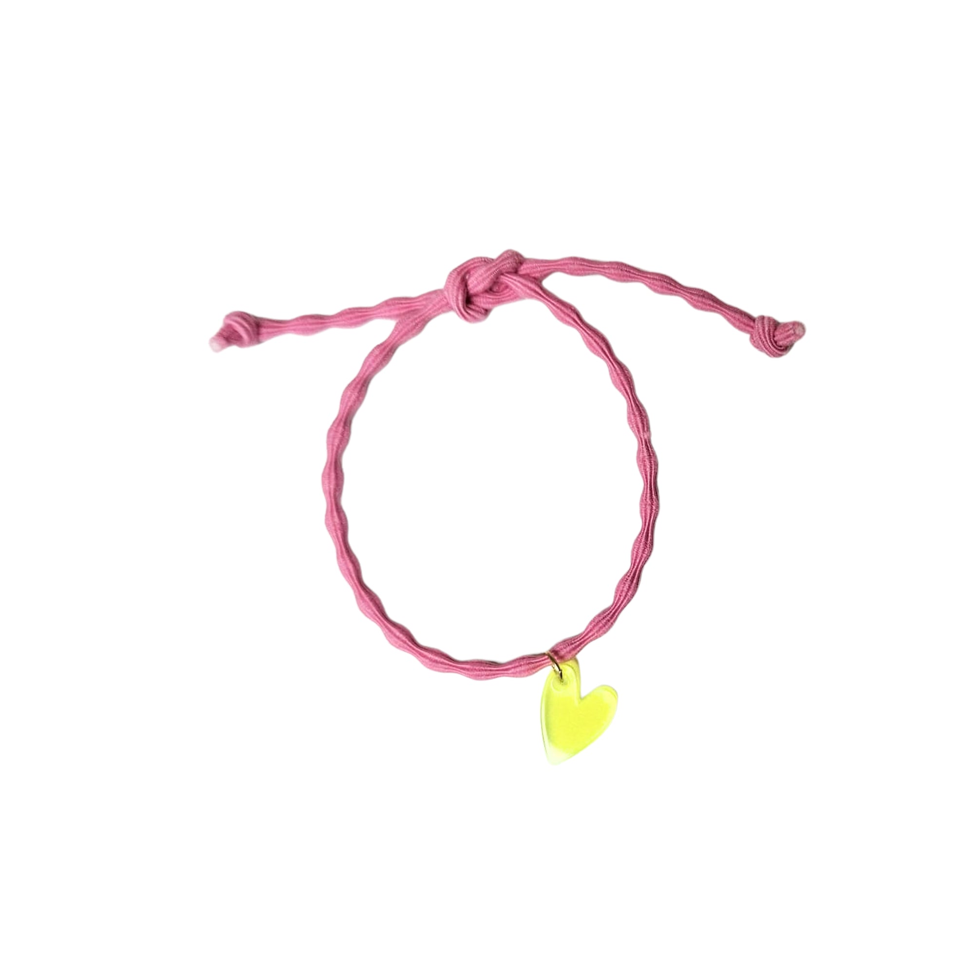 Armband Lume Charms - Herz neongelb