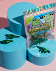 Badeperlen in Dinoform mit Kiwiduft