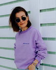 Sweatshirt coffee lovers club lila