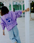 Sweatshirt coffee lovers club lila