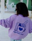 Sweatshirt coffee lovers club lila