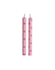 LED-Kerze Smiley 2er-Set pink, 25cm hoch