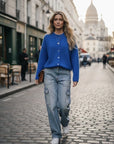 Cardigan königsblau, One Size