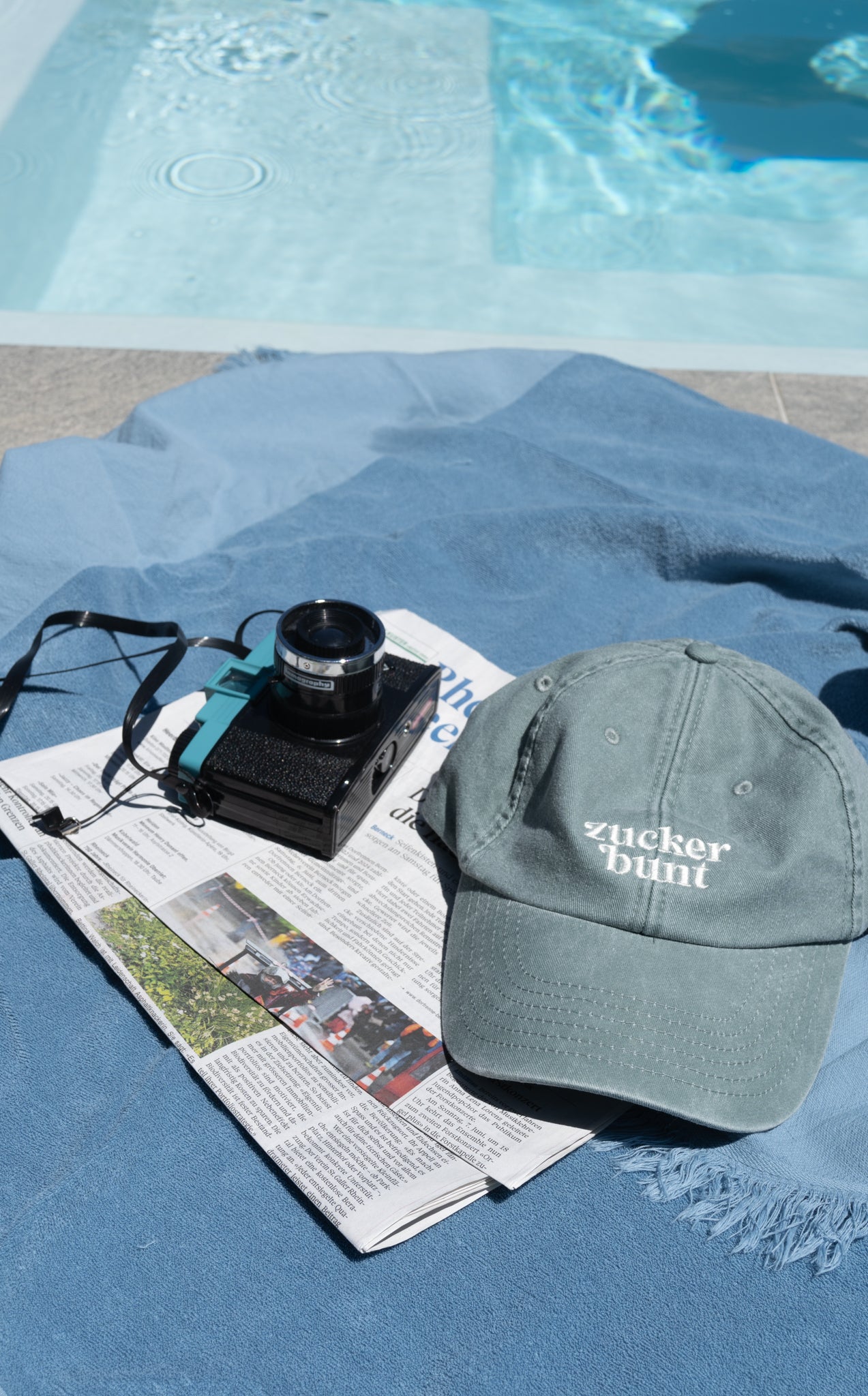 Cap mit Stick zuckerbunt vintage mint, One Size
