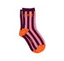 Damensocken SPRITZ gestreift violett/rosa/orange, One Size 36-40