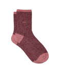 Damensocken glitzernd burgunderrot-rosa, One Size 36-40