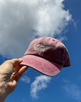 Cap mit Stick zuckerbunt vintage red, One Size