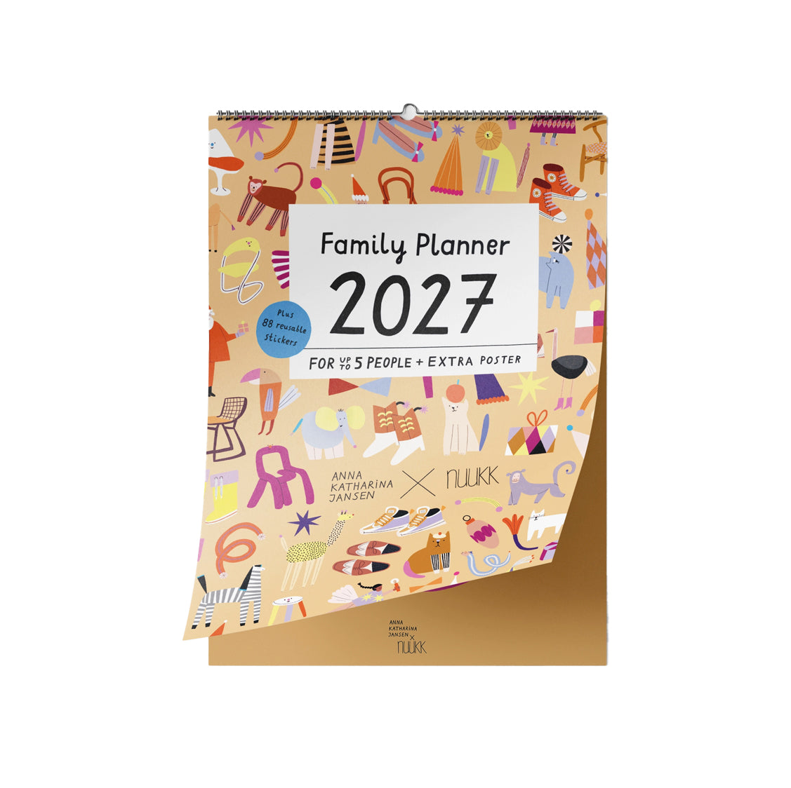 Familien-Kalender 2027 mit Poster + Aufklebern