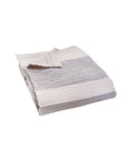 Musselin Decke Nils beige-dunkelgrau, 140x200 cm