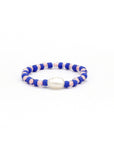 Perlen-Stretchring Mutiara, blau-orange