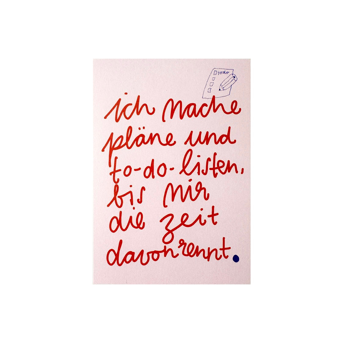 Postkarte - Zeitblind
