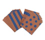 Papiergeschenktüten klein, Mix mit 2 Designs braun/blau, 24 Stück