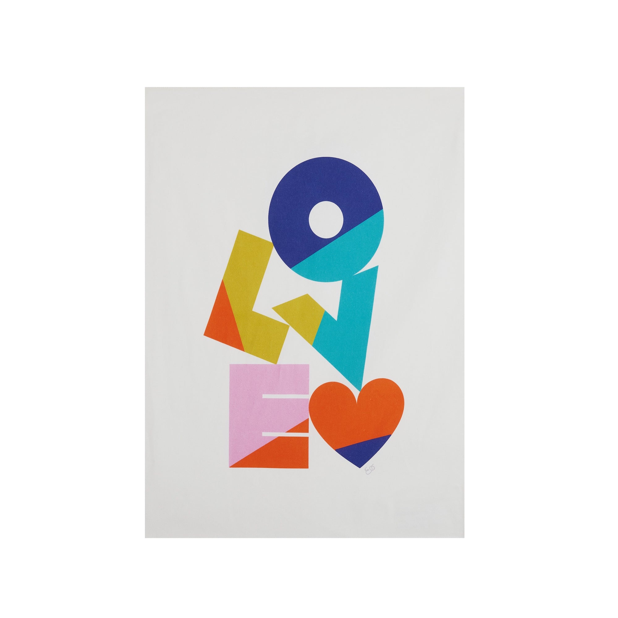 Geschirrtuch LOVE bunt, 45 x 63 cm