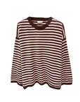Pullover gestreift braun, One Size