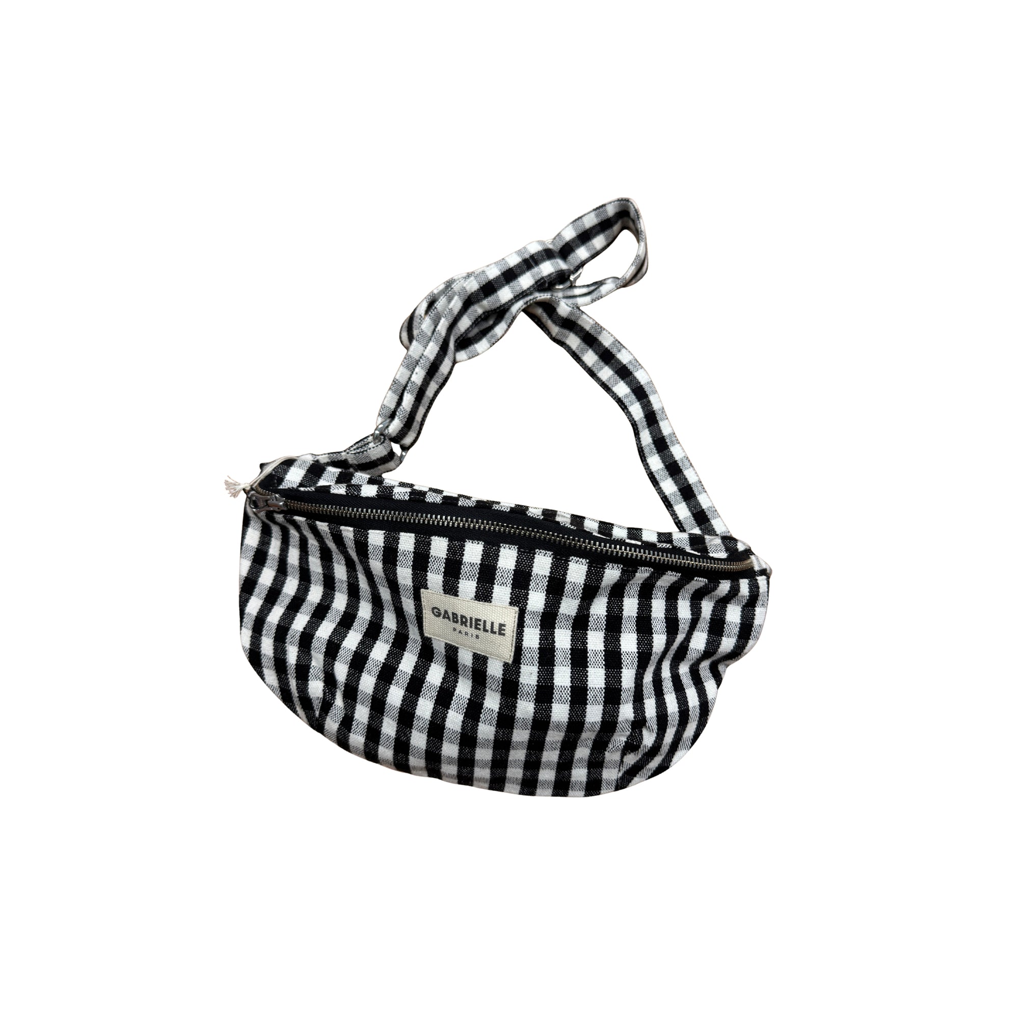 Gürteltasche Vichy, schwarz-weiss