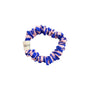 Scrunchie gestreift blau - rosa, Ø 6 cm